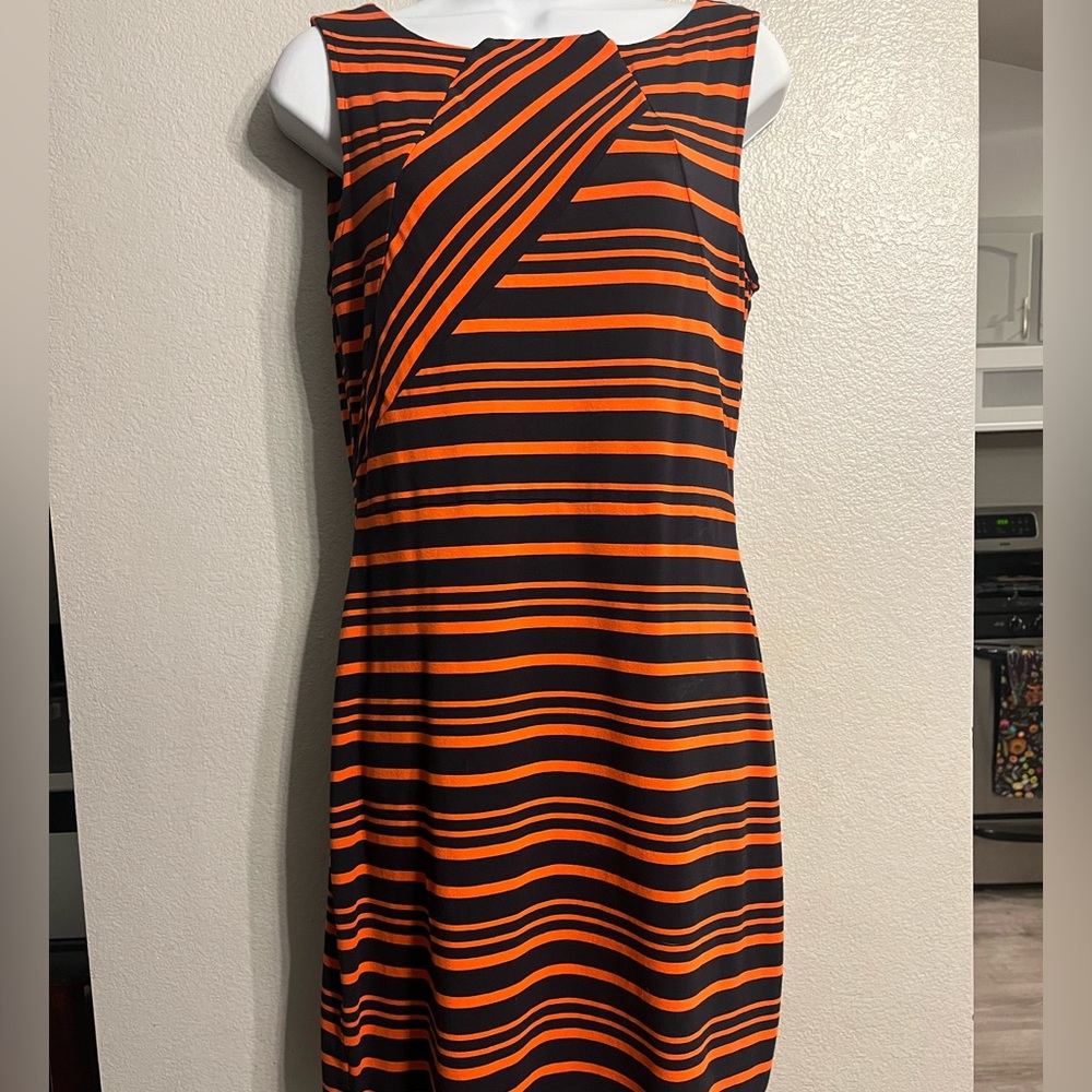 Black and Orange Cremieux Dress